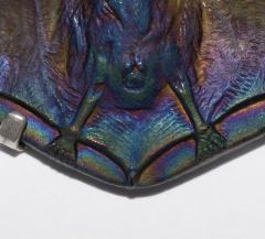 R Lalique Iridescent Bat with Silver Art Nouveau Chain - 733816