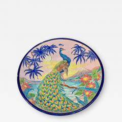 R Rizzi Longwy Ceramic Cloisonne Charger Artist Signed French Art Deco - 1750078