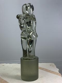 R Rosato SIGNED MURANO GLASS ENTWINED LOVERS SCULPTURE - 1108384