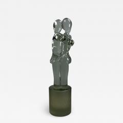 R Rosato SIGNED MURANO GLASS ENTWINED LOVERS SCULPTURE - 1108508