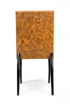R Y Augousti Mid Century French Coconut Tobacco Ebony Armchair Desk Chair - 4652535