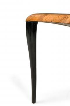 R Y Augousti Mid Century French Coconut Tobacco Ebony Armchair Desk Chair - 4652540
