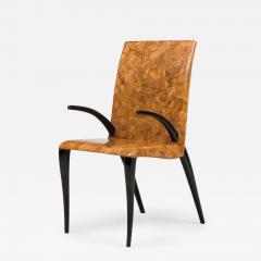 R Y Augousti Mid Century French Coconut Tobacco Ebony Armchair Desk Chair - 4700642