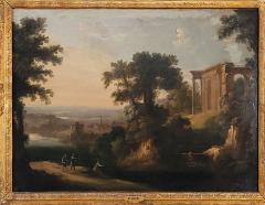 R gence French Landscape in Period Giltwood Frame Attributed to Pierre Patel - 3956061