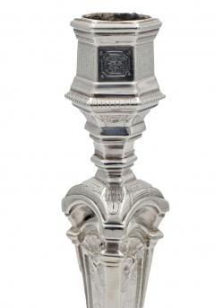R gence Style Silver Candlestick France circa 1920 - 4208741