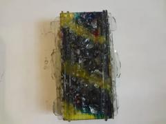 RAAK Pair of Multicolored Applied Glass Sconces by A Lankhorst for RAAK Amsterdam - 3762568