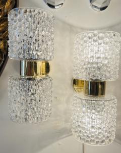 RAAK Raak Pair 1960 Dutch Bubble Glass Wall Lamps Mid Century - 3120670