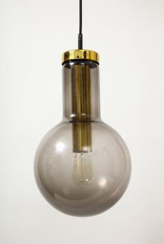 RAAK Smoked Glass and Lacquered Brass Pendant by Raak The Netherlands c 1960 - 4046482