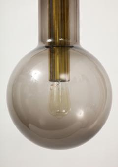 RAAK Smoked Glass and Lacquered Brass Pendant by Raak The Netherlands c 1960 - 4046484