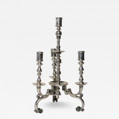 RARE 17 18TH CENTURY DUTCH SILVERED BRONZE CANDELABRA - 3025095