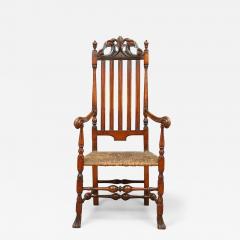 RARE AND IMPORTANT WILLIAM AND MARY BANISTER BACK ARMCHAIR - 2928077