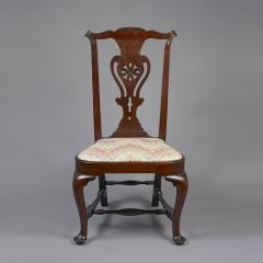 RARE AND POSSIBLY UNIQUE TRANSITIONAL CHIPPENDALE BALLOON SEAT SIDE CHAIR - 1351110