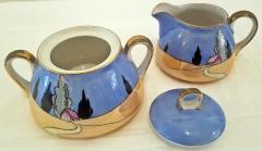RARE Art Deco Noritake Lusterware Creamer and Sugar Bowl - 4179258