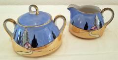 RARE Art Deco Noritake Lusterware Creamer and Sugar Bowl - 4179260