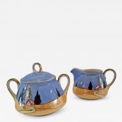 RARE Art Deco Noritake Lusterware Creamer and Sugar Bowl - 4186741