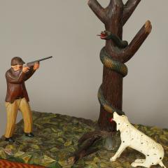 RARE CARVED FOLK ART LAMP - 1857028