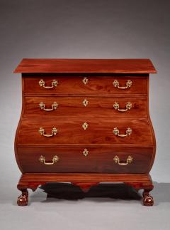 RARE CHIPPENDALE BOMBE CHEST OF DRAWERS WITH BALL AND CLAW FEET - 3027517