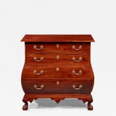 RARE CHIPPENDALE BOMBE CHEST OF DRAWERS WITH BALL AND CLAW FEET - 3034284
