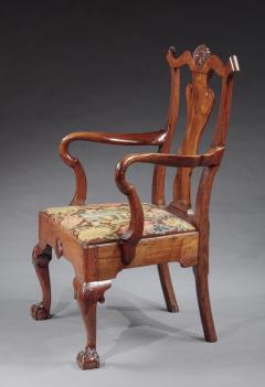 RARE CHIPPENDALE GOOSENECK ARMCHAIR - 4399220