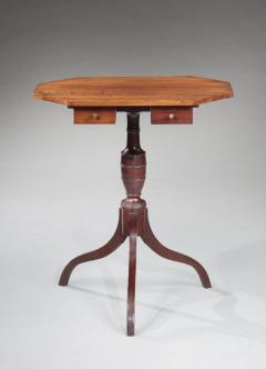 RARE FEDERAL TWO DRAWER OCTAGONAL TOP CANDLE STAND - 4756453