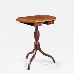 RARE FEDERAL TWO DRAWER OCTAGONAL TOP CANDLE STAND - 4758136