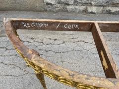 RARE GILTWOOD ADAM PERIOD DEMI LUNE CONSOLE TABLE WITH SIENNA MARBLE TOP - 3219800