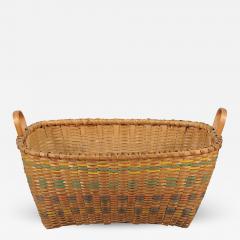 RARE LARGE SIZE SPLINT WOVEN BASKET - 721255