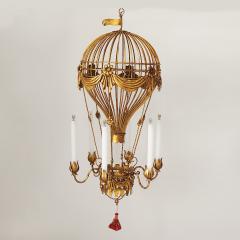 RARE LOUIS XVI LUSTRE A LA MONTGOLFIERE French balloon chandelier - 3070641