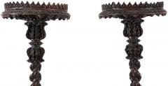 RARE PAIR OF OF TEAK ANGLO ANGLO INDIAN TORCHERES - 3212666