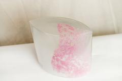RARE PINK AND WHITE CONFETTI MURANO VETRI GLASS TABLE LAMP - 3022377