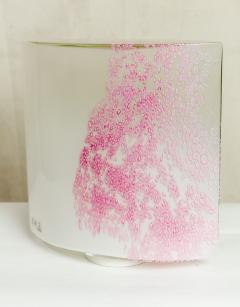 RARE PINK AND WHITE CONFETTI MURANO VETRI GLASS TABLE LAMP - 3022382