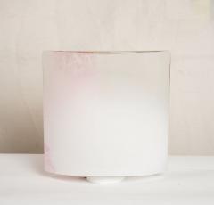 RARE PINK AND WHITE CONFETTI MURANO VETRI GLASS TABLE LAMP - 3022396