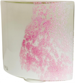 RARE PINK AND WHITE CONFETTI MURANO VETRI GLASS TABLE LAMP - 3022478