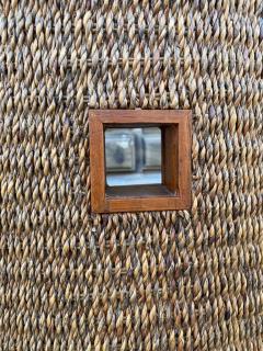 RARE WATER HYACINTHS AND TEAK SCREEN ROOM DIVIDER - 3267912