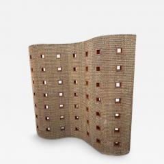 RARE WATER HYACINTHS AND TEAK SCREEN ROOM DIVIDER - 3272721