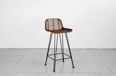 RATTAN AND IRON BARSTOOLS - 1388435