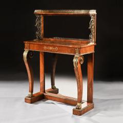 REGENCY AMBOYNA AND BRASS INLAID GILT BRONZE MOUNTED PIER TABLE - 2188604