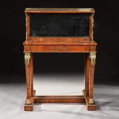 REGENCY AMBOYNA AND BRASS INLAID GILT BRONZE MOUNTED PIER TABLE - 2188608