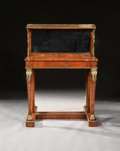 REGENCY AMBOYNA AND BRASS INLAID GILT BRONZE MOUNTED PIER TABLE - 2188613