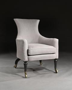 REGENCY MAHOGANY ARMCHAIR OF CURVACEOUS FORM - 1875812