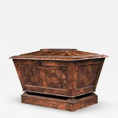 REGENCY POLLARD OAK SARCOPHAGUS SHAPED CELLARETTE - 1876528