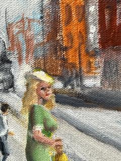 RETRO SCENE OF RAILROAD PLATFORM WPA STYLE PAINTING - 2474745