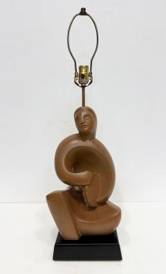 RIMA RIMA 1940s Cubist Abstract Plaster Musician Lamp Henry Moore Influenced - 4214873