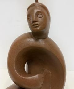 RIMA RIMA 1940s Cubist Abstract Plaster Musician Lamp Henry Moore Influenced - 4214899