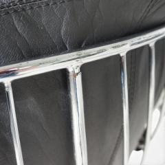 RIMA Set of 4 Pan Am dining chairs chrome leather by Gastone Rinaldi for RIMA 1970 - 4815351