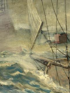 ROBERT GOSS BOWEN MONUMENTAL SEASCAPE PAINTING TITLED FOG BREAK BY ROBERT GOSS BOWEN 1968 - 4604928