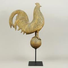 ROOSTER WEATHERVANE PERCHED ON SPHERE - 2977991