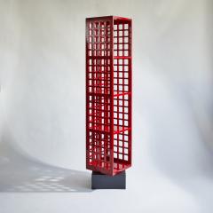 ROTATING RED LACQUER BOOKCASE - 3093025