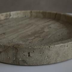 ROUND ITALIAN TRAVERTINE TRAY - 3858683