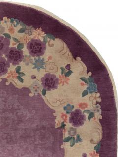 ROUND OVAL VINTAGE CHINESE ART DECO ACCENT RUG - 3046891